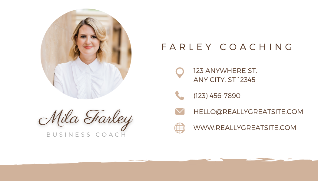 Business Coach Business Card Template