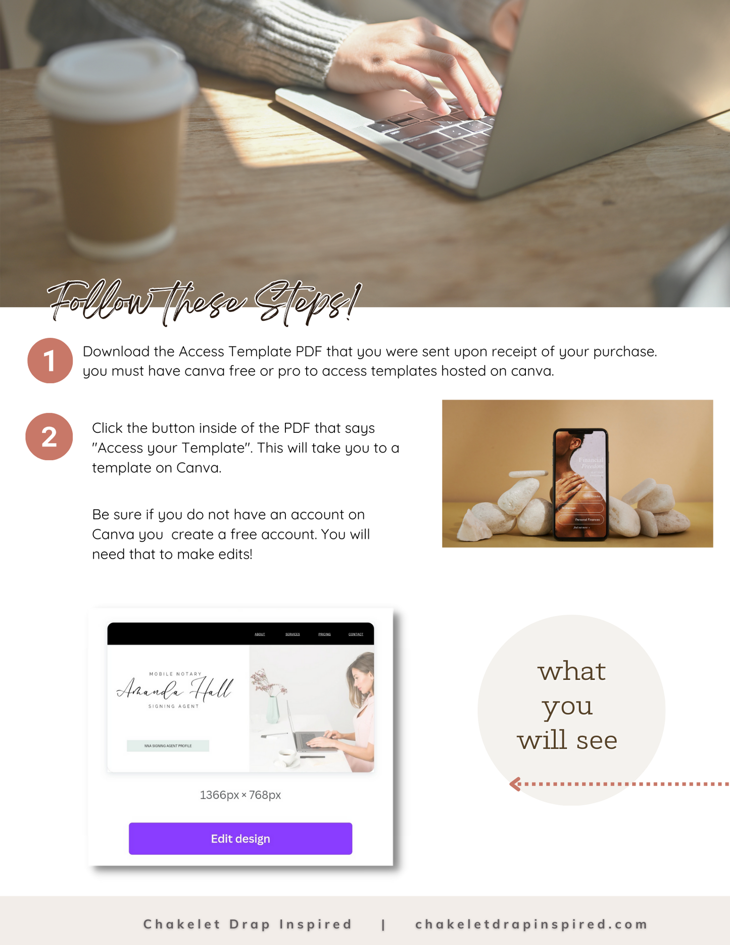 Entrepreneur & Coach Canva Website - Neutral Theme PLR