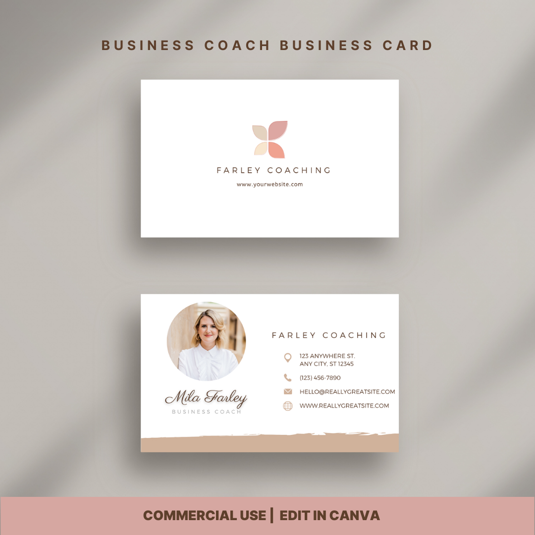 Business Coach Business Card Template