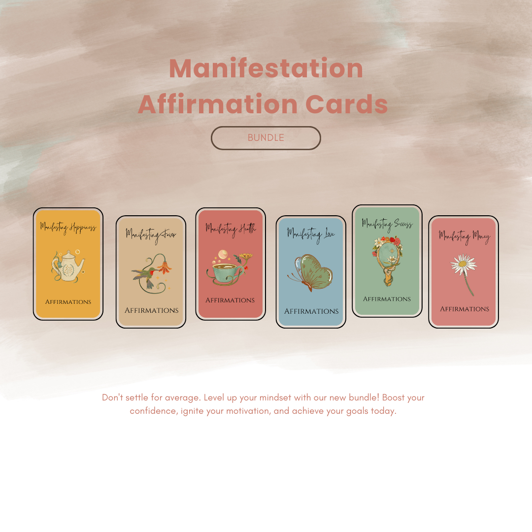 Manifestation Affirmation Cards Bundle