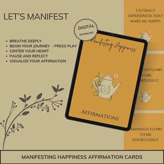 Manifesting Happiness Affirmation Cards